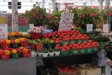 Fruits and vegetable stand at Farmers Market it Ottawa, Canada